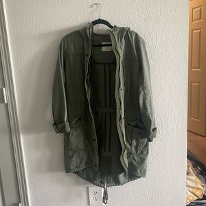 Oversized Abercrombie army green jacket